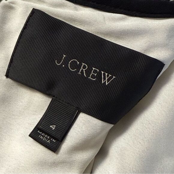 J.Crew Black & White Circle Embroidered Sleeveless Fit & Flare Dress – Size 4 - Picture 8 of 10